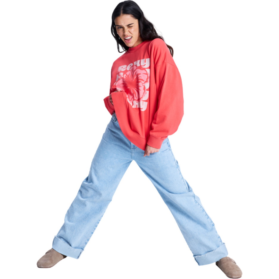 2026 Roxy -kollektion Til Kvinder Terry Sweater ERJFT05087 - Hibiscus